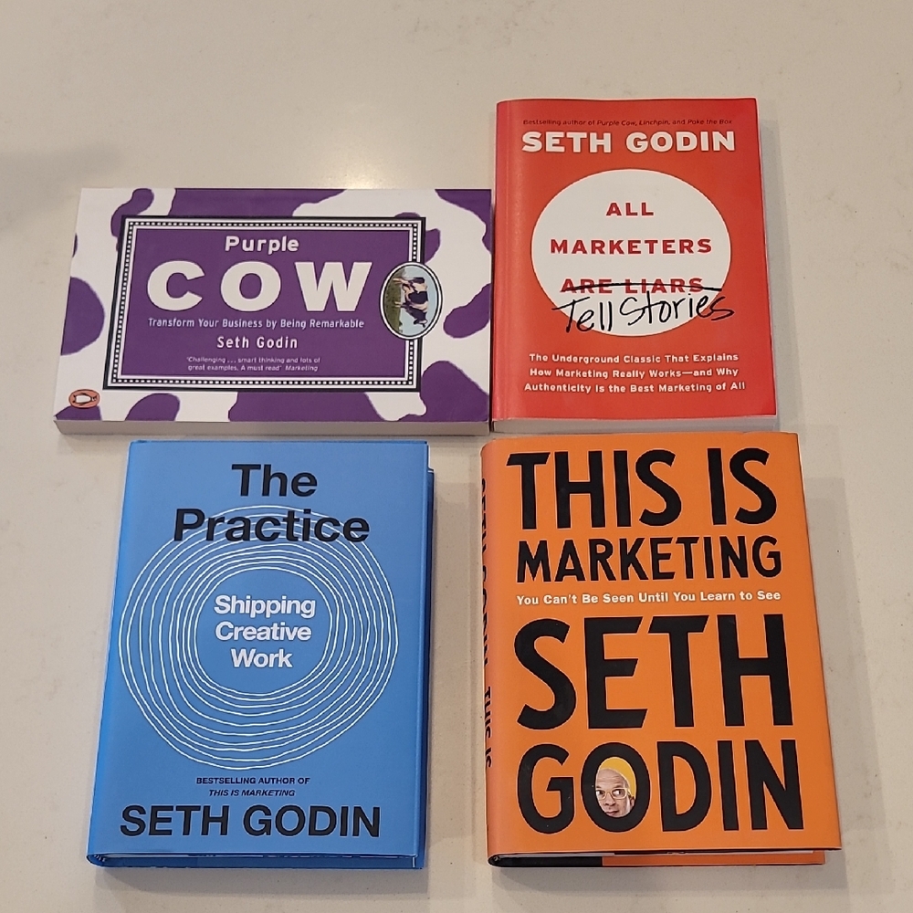 Seth Godin Book Collection - Purple Cow, The Practice, All Marketers, This Is..